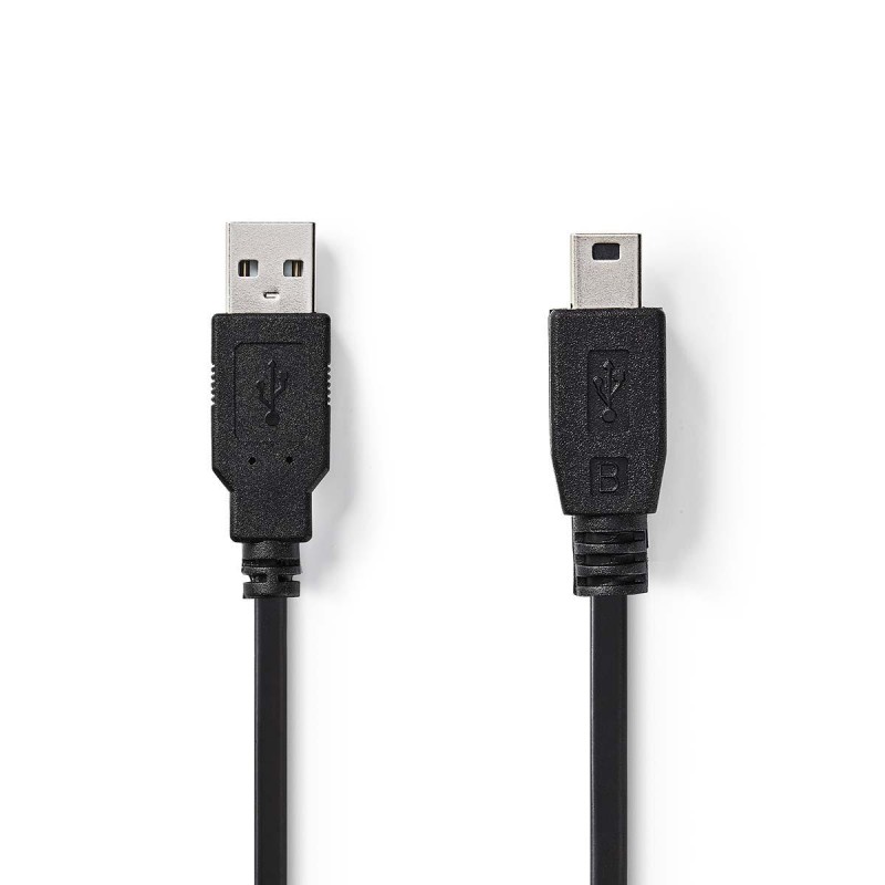 cablu usb 2.0 a tata - mini usb 5-pini tata, 5m, negru, nedis cablu usb 2.0 a tata - mini usb 5-pini tata, 5m, negru, nedis