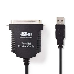 cablu imprimanta usb-a tata - centronics 36-pini tata, 2m, negru, nedis