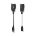 cablu extensie usb 2.0 mama - rj45 mama, activ, 0.2m, amplificare pana la 50m, nedis cablu extensie usb 2.0 mama - rj45 mama, activ, 0.2m, amplificare pana la 50m, nedis