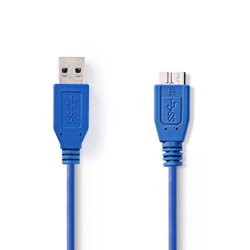 cablu usb 3.2 usb-a tata - micro-b tata, 5m, albastru, nedis cablu usb 3.2 usb-a tata - micro-b tata, 5m, albastru, nedis