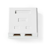 priza de perete s/ftp cat 6 2x rj45 mama, contacte aurite, aparenta, alb, nedis priza de perete s/ftp cat 6 2x rj45 mama, contacte aurite, aparenta, alb, nedis