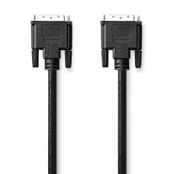 cablu dvi-d nedis dvi 24+1-pin tata - dvi 24+1-pin tata, 3.0 m, negru