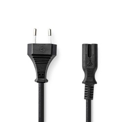 cablu de alimentare euro tata - iec-320-c7, 5m, negru, nedis