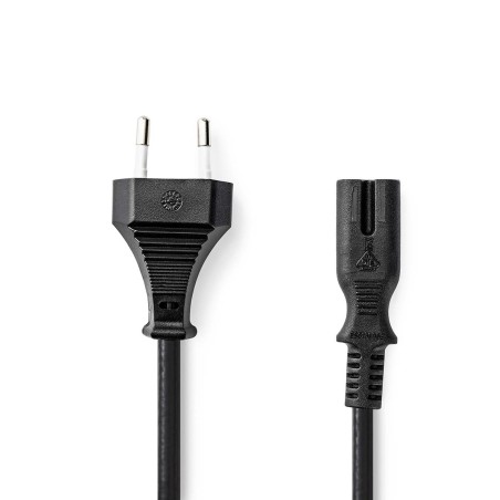 cablu de alimentare euro tata - iec-320-c7, 5m, negru, nedis