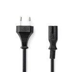 cablu de alimentare euro tata - iec-320-c7, 5m, negru, nedis cablu de alimentare euro tata - iec-320-c7, 5m, negru, nedis