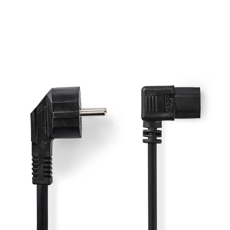 cablu de alimentare schuko tata cotit - iec-320-c13 cotit, 5m, negru, nedis cablu de alimentare schuko tata cotit - iec-320-c13 cotit, 5m, negru, nedis
