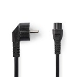 cablu de alimentare schuko tata cotit - iec-320-c5 2m negru, nedis cablu de alimentare schuko tata cotit - iec-320-c5 2m negru, nedis