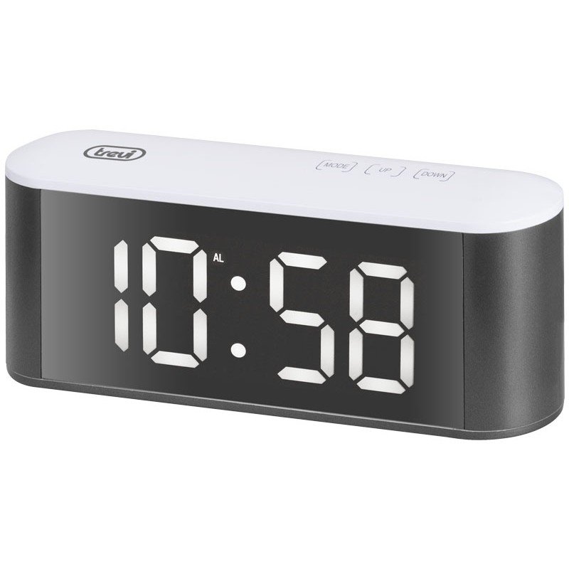 ceas de masa cu alarma, termometru ec883 alb trevi