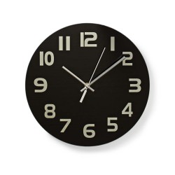 ceas de perete elegant negru 30 cm nedis