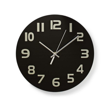 ceas de perete elegant negru 30 cm nedis