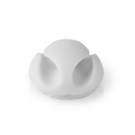 organizator de cabluri, 2 sloturi, max 5.3mm, set 3 bucati, alb, nedis