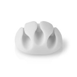 organizator de cabluri, 3 sloturi, max 5.3mm, set 4 bucati, alb, nedis