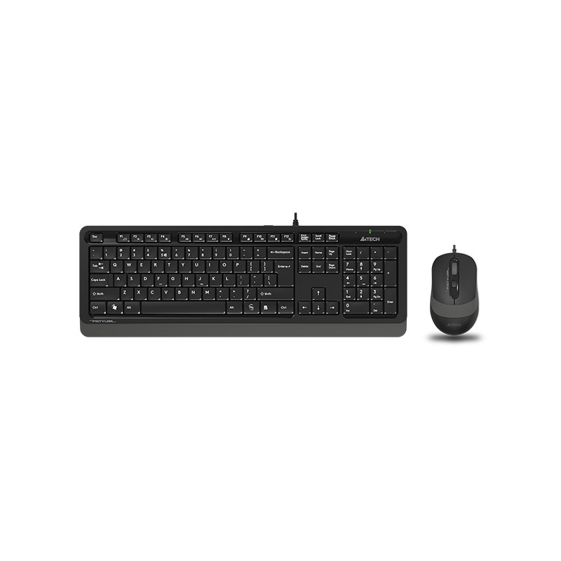 kit tastatura si mouse cu fir a4tech f1010, usb, gri