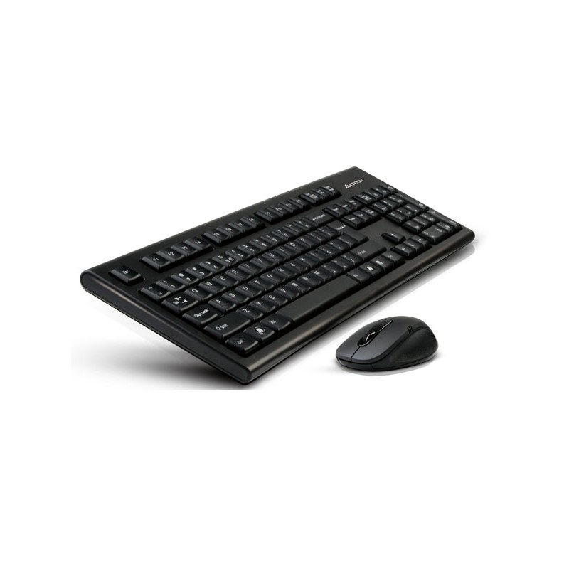 kit tastatura si mouse wireless usb negru 7100n a4tech
