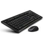 kit tastatura si mouse wireless usb negru 7100n a4tech