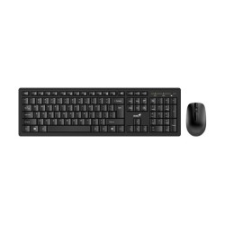 kit tastatura si mouse wireless genius km-8200, usb, negru