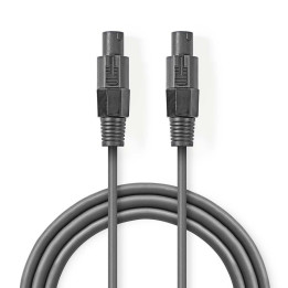 cablu difuzor 2.5 mm² 2-pini mama, 10 m, gri, nedis