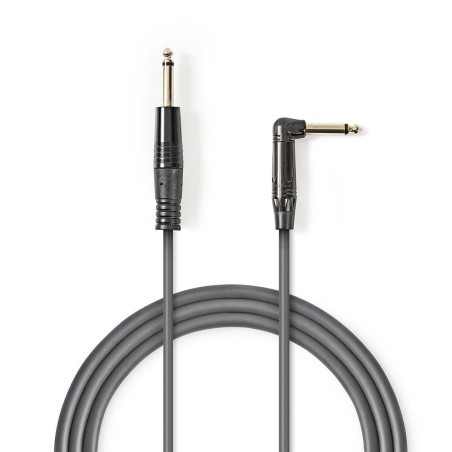 cablu audio stereo 6.35 mm tata - 6.35 mm tata cotit 1.5m gri sweex