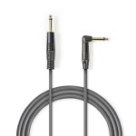 cablu audio stereo 6.35 mm tata - 6.35 mm tata cotit 3m gri sweex