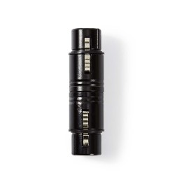 adaptor xlr nedis 3-pini mama - xlr 3-pini mama, negru