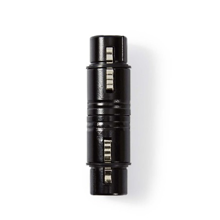 adaptor xlr nedis 3-pini mama - xlr 3-pini mama, negru