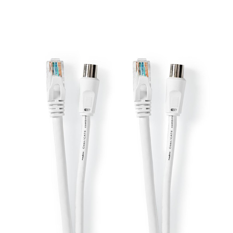 cablu combinat coaxial / cat6 cu conectori, 5m, nedis cablu combinat coaxial / cat6 cu conectori, 5m, nedis