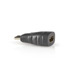 adaptor mini hdmi tata - hdmi mama, 4k, antracit, nedis