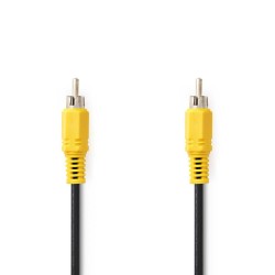 cablu video rca tata - rca tata, 5m, negru, nedis