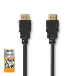 cablu premium hdmi de mare viteza cu ethernet, 4k60hz, 2m, negru, nedis