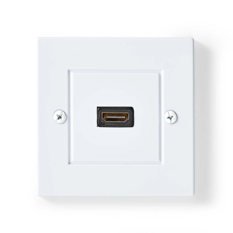 priza de perete hdmi 4k60hz, contacte aurite, incastrata, alb, nedis priza de perete hdmi 4k60hz, contacte aurite, incastrata, alb, nedis
