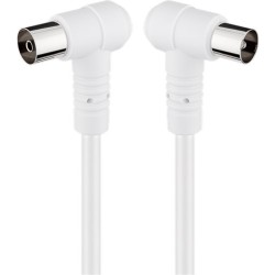 cablu coaxial profesional cu mufe cotite 5m, goobay