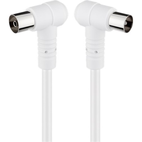 cablu coaxial profesional cu mufe cotite 5m, goobay