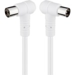 cablu coaxial profesional cu mufe cotite 5m, goobay