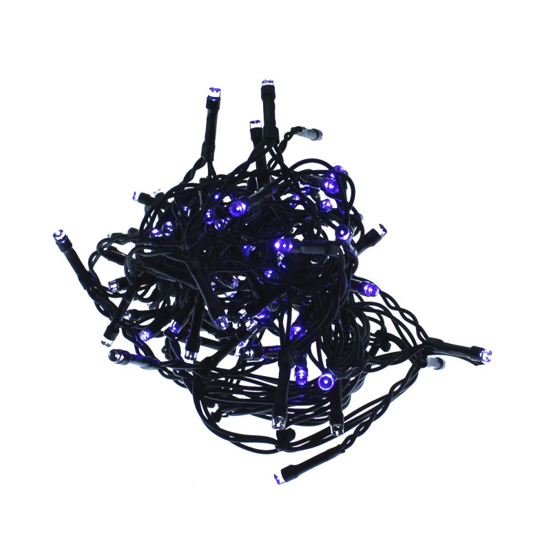 perdea 100 led-uri albastre cu jocuri de lumini cablu negru well