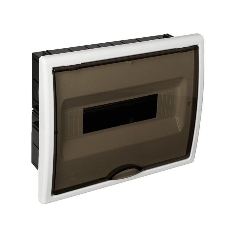 tablou electric solera arelos 8688pf, 12 module, incastrat, ip 40, 247x302x94 mm, plastic, usa fumurie, rama alba