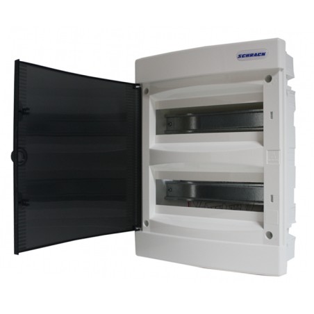 tablou electric schrack topo bk080002--, 24 module, incastrat, ip40, 283x357x106 mm, plastic,  alb