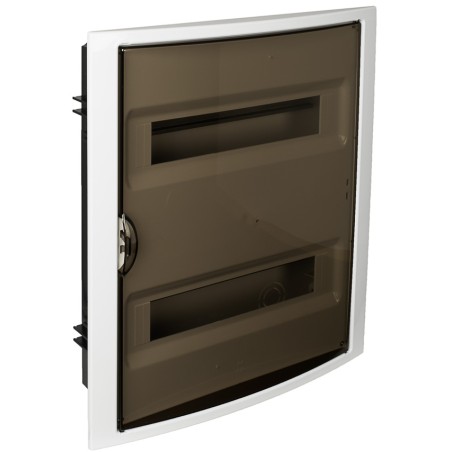 tablou electric solera arelos 5250pf, 28 module, incastrat, ip40, 362x438x102 mm, plastic, usa fumurie, rama alba