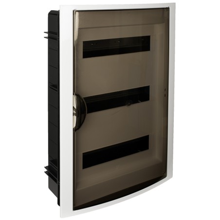 tablou electric solera arelos 5260pf, 42 module, incastrat, ip40, 362x544x113 mm, plastic, usa fumurie, rama alba