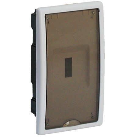 tablou electric solera arelos 8208pf, 4 module, incastrat, ip40, 165x300x95 mm, plastic, usa fumurie, rama alba