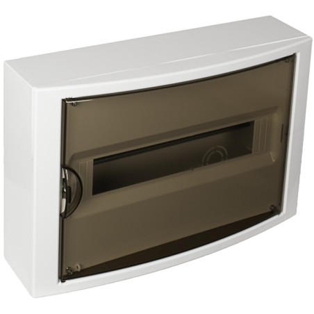 tablou electric solera arelos 5021pf, 14 module, aparent, ip40, 250x362x104 mm, plastic, usa fumurie, cutie alba