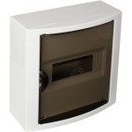 tablou electric solera arelos 5109pf, 8 module, aparent, ip40, 247x249x104 mm, plastic, usa fumurie, cutie alba