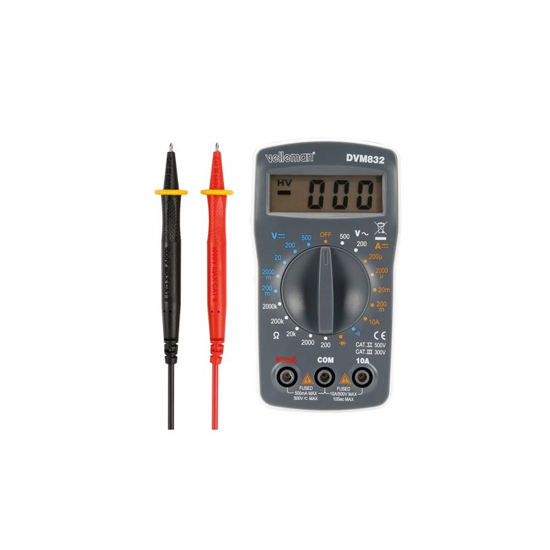 multimetru digital 1999digit cat ii 500v - cat iii 300v 10a