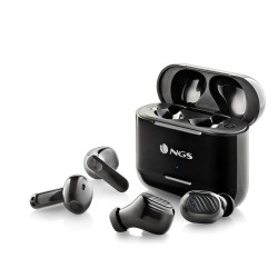 casti bluetooth in-ear ngs artica duo, set 2 perechi, redare pana la 30 ore, negru