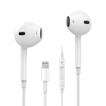 casti in-ear cu fir well, microfon, reglare volum, lightning, epl05, alb