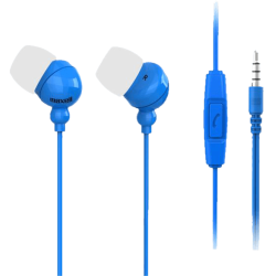 casti in-ear cu fir, 3.5mm, microfon, albastru, plugz maxell
