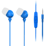 casti in-ear cu fir, 3.5mm, microfon, albastru, plugz maxell