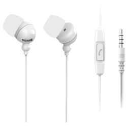 casti in-ear cu fir 3.5mm, microfon, alb, plugz maxell