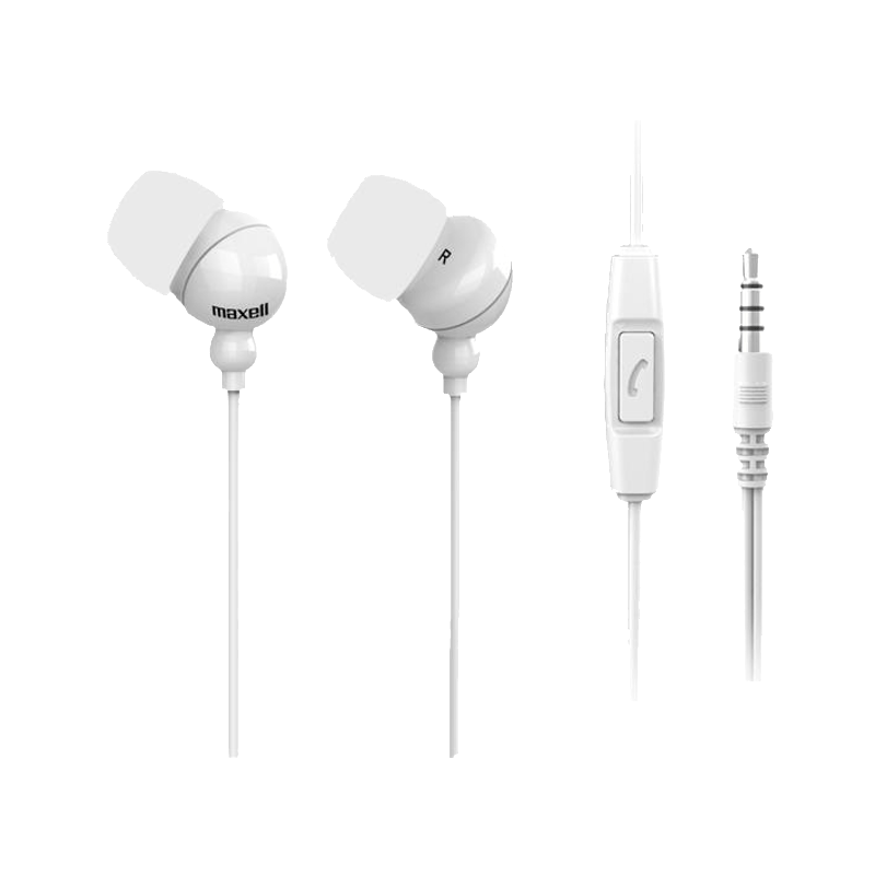 casti in-ear cu fir 3.5mm, microfon, alb, plugz maxell casti in-ear cu fir 3.5mm, microfon, alb, plugz maxell