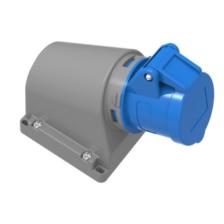 priza industriala bemis bc1-1403-2535, 16a, 220v, aparenta, unghi 90°, ip44