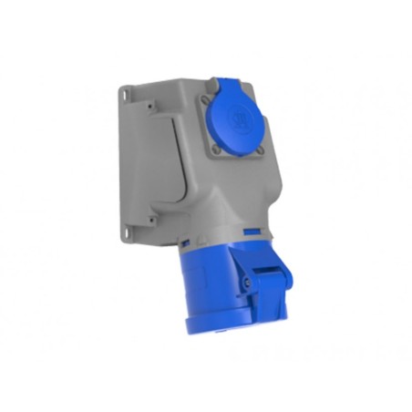 priza industriala bemis bc1-3403-2537 2p+e, 32a, 220v, aparenta, unghi 90°, ip44